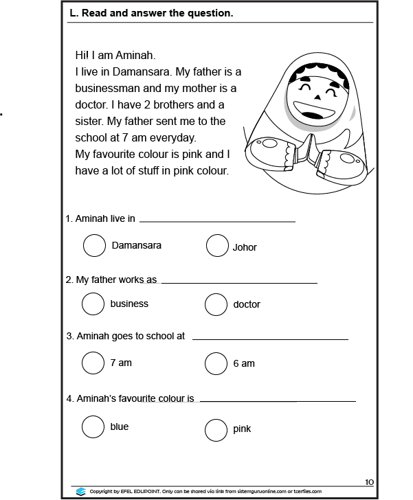 ENGLISH YEAR 1 PAGE 10 (AT SCHOOL)