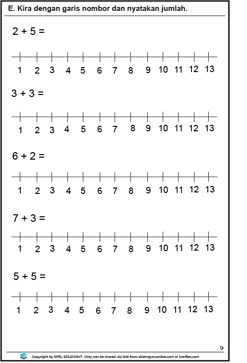 MATEMATIK TAHUN 1 OPERASI ASAS MS 9