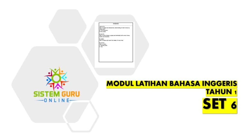 Modul Latihan Bahasa Inggeris Tahun 1 Set 6