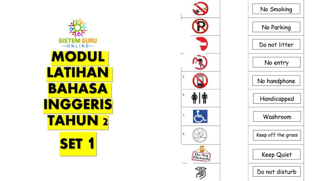 Modul Latihan Bahasa Inggeris Tahun 2 Set 1 ini boleh digunakan sebagai bahan pembelajaran murid-murid. Modul Latihan Bahasa Inggeris Tahun 2 Set 1