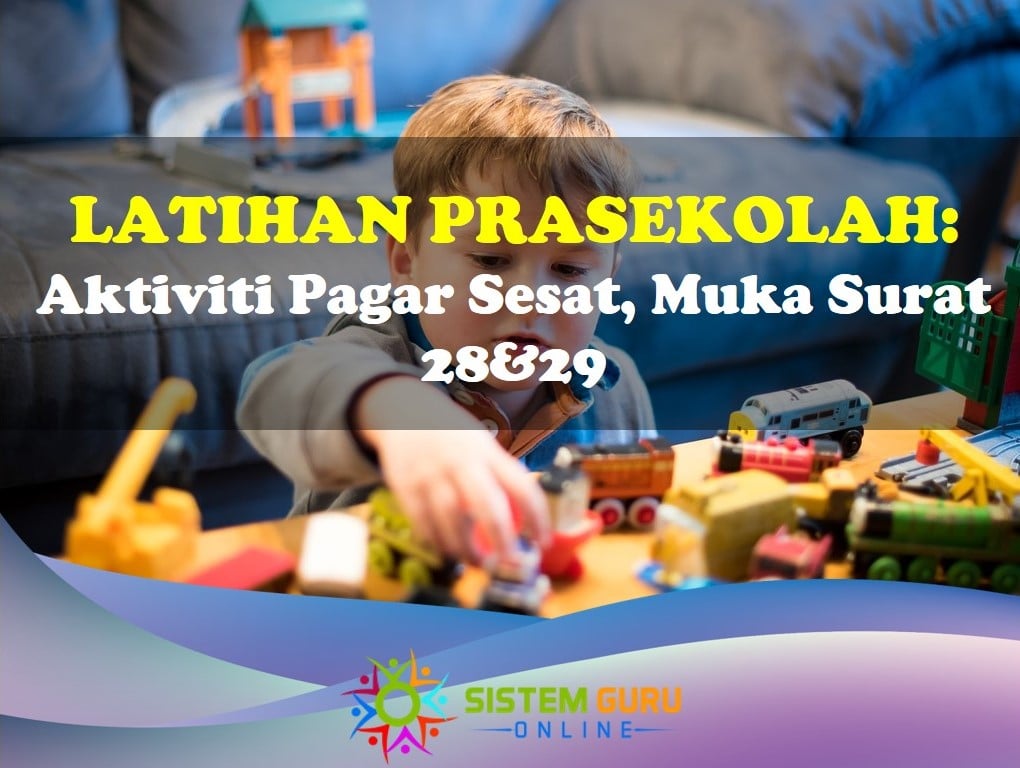 Latihan Prasekolah: Aktiviti Pagar Sesat Muka Surat 28&29 adalah sambungan kepada perkongsian bahan sebelum ini. Bahan ini sesuai untuk digunakan oleh para ibu bapa dan guru sebagai latihan tambahan ataupun aktiviti sambilan di rumah. Latihan Prasekolah - Aktiviti Pagar Sesat Ms 28&29