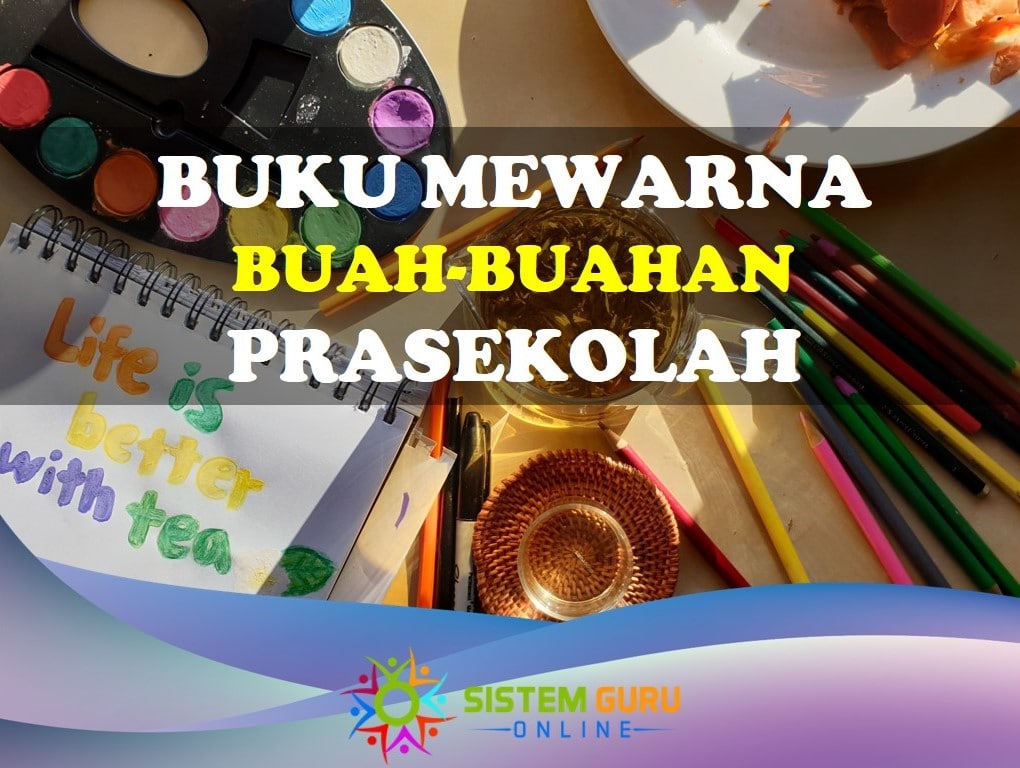 buku mewarna buahan untuk prasekolah