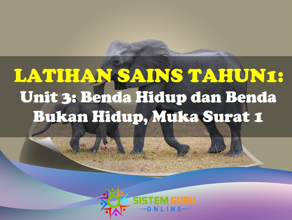 Latihan Sains Tahun 1 Unit 3 satu halaman
