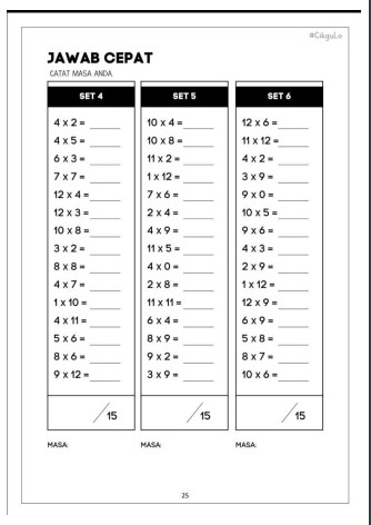 Buat ibu bapa dan guru-guru prasekolah, kami sediakan latihan mudah sifir matematik untuk kanak-kanak. menguasai sifir merupakan perkara asas bagi mata pelajaran matematik sejak tahun satu lagi. Latihan Mudah Sifir Matematik Untuk Kanak-Kanak