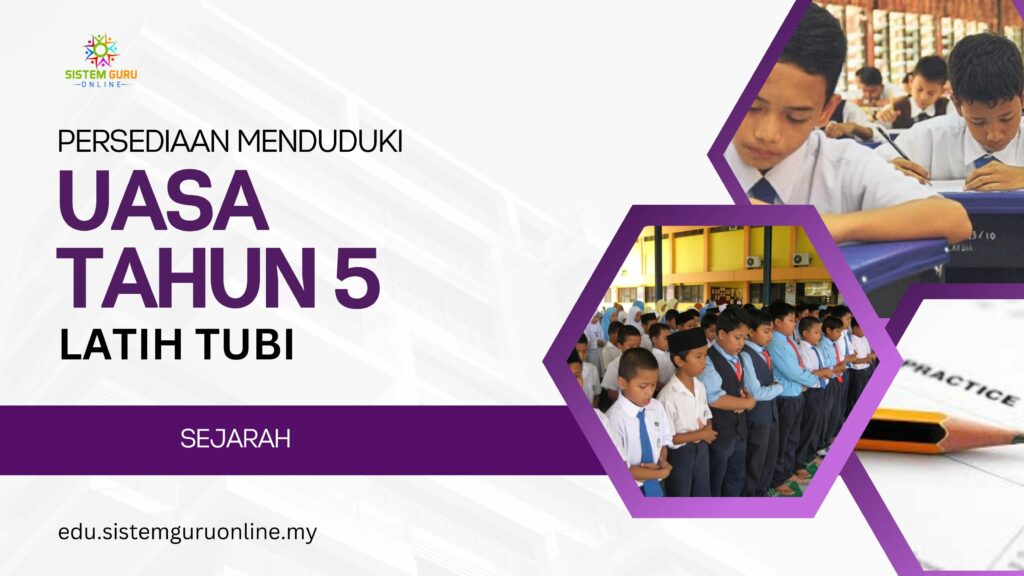 Dapatkan bahan Persediaan Menduduki Ujian Akhir Sesi Akademik UASA Sejarah Tahun 5 yang admin kongsikan sebagai bantuan kepada pelajar. Persediaan dengan menjawab soalan peperiksaan lepas sebagai latih tubi merupakan cara meningkatkan pemahaman pelajar disamping meningkatkan daya ingatan berkaitan tajuk penting. Persediaan Menduduki Ujian Akhir Sesi Akademik UASA Sejarah Tahun 5