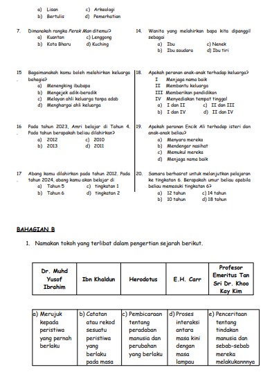 Muat turun Bahan Ujian akhir sesi akademik UASA sejarah tahun 4 sebagai bahan bantuan persediaan menduduki peperiksaan akan datang. Persiapan ini membantu pelajar menguasai subjek sejarah tahun 4 dengan menjawab soalan latih tubi yang admin kongsikan di bawah. Muat Turun Bahan Ujian Akhir Sesi Akademik UASA Sejarah Tahun 4