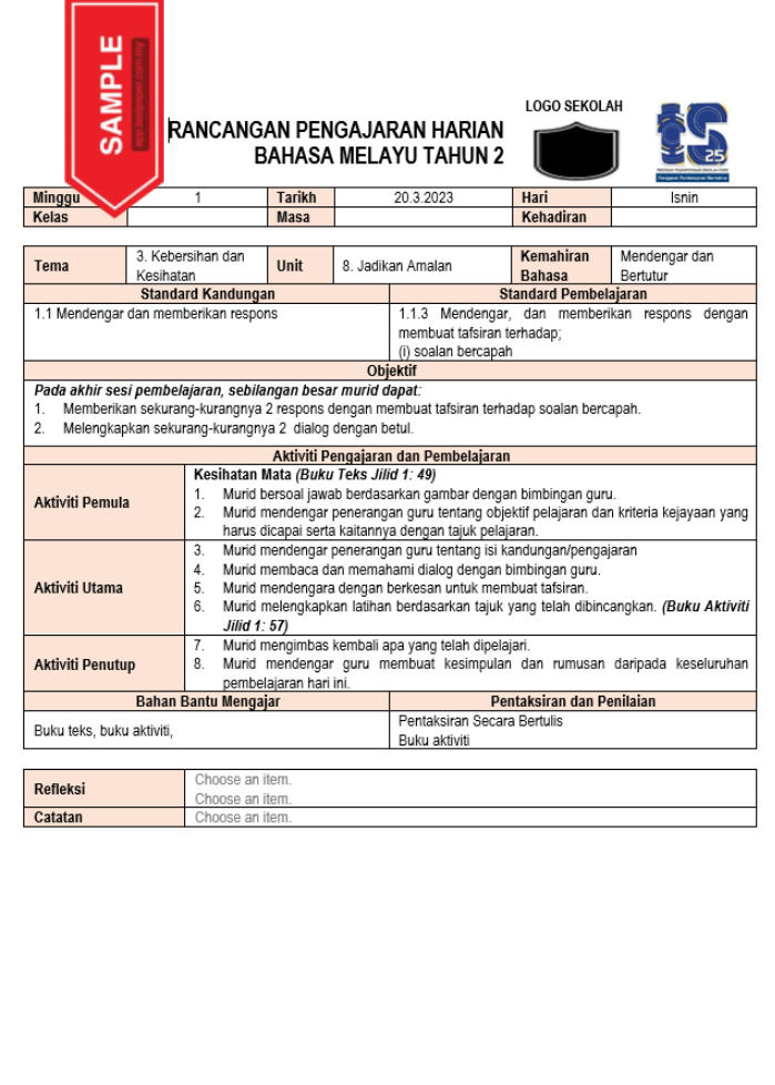 RPH Bahasa Melayu Tahun 2 dalam bentuk softcopy? Ya, dalam era digital yang serba canggih ini, memanfaatkan teknologi menjadi semakin penting dalam dunia pendidikan. Salah satu aspek penting dalam proses pengajaran dan pembelajaran adalah menyediakan RPH atau Rancangan Pengajaran Harian yang berkualiti. RPH membantu guru merancang dan menyusun aktiviti pengajaran dengan sistematik, memastikan setiap sesi pembelajaran berjalan lancar dan efektif.