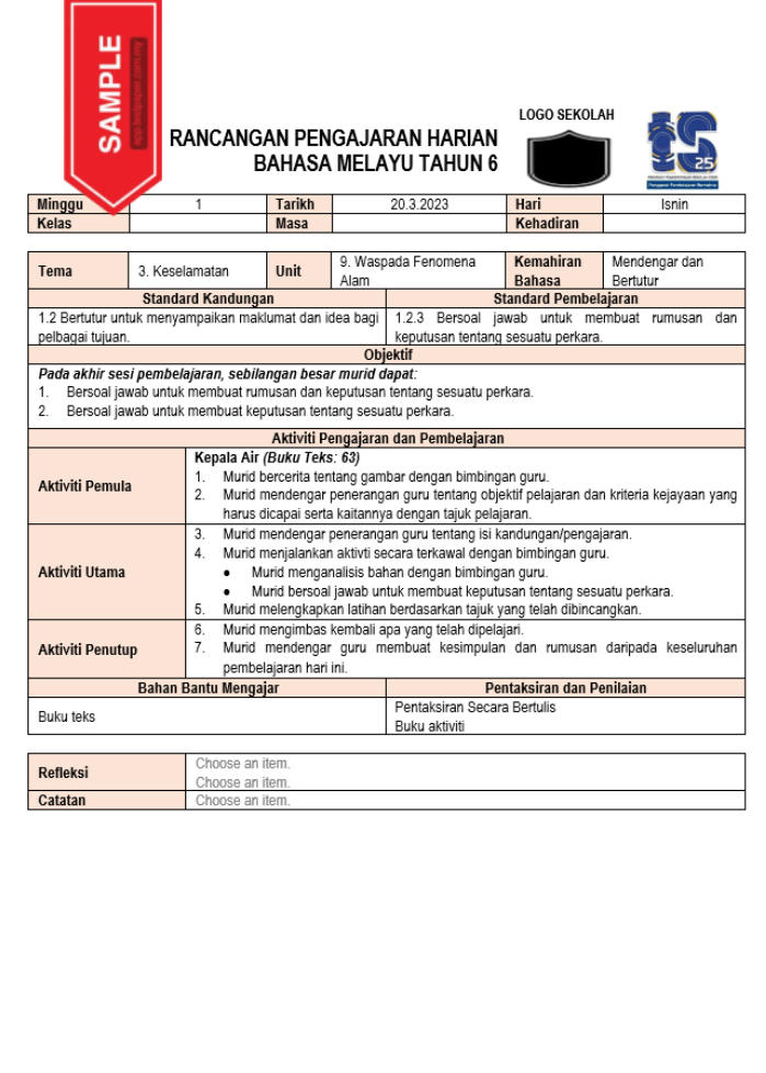Dalam dunia pendidikan, kesediaan dan akses kepada bahan pengajaran yang terkini adalah kunci keberhasilan dalam melaksanakan pengajaran yang berkualiti. Khususnya dalam mata pelajaran Bahasa Melayu, senarai RPH Bahasa Melayu Tahun 6 yang paling baru memegang peranan penting dalam membantu guru merancang pengajaran yang relevan dan efektif.