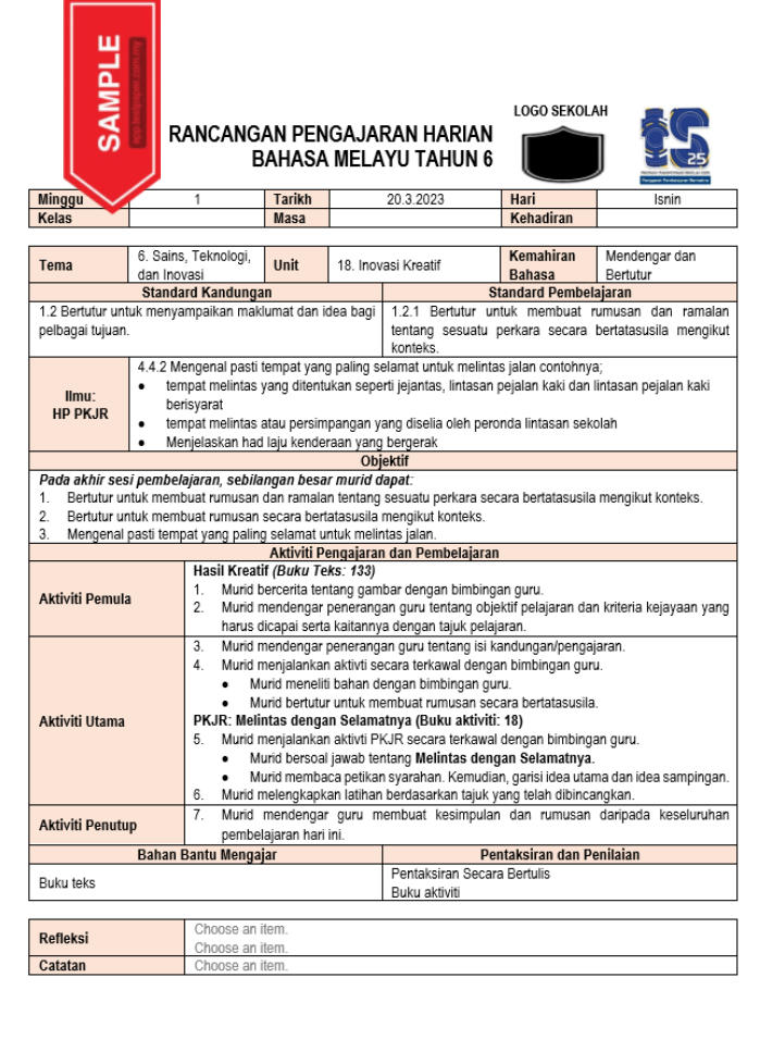 Dalam dunia pendidikan, kesediaan dan akses kepada bahan pengajaran yang terkini adalah kunci keberhasilan dalam melaksanakan pengajaran yang berkualiti. Khususnya dalam mata pelajaran Bahasa Melayu, senarai RPH Bahasa Melayu Tahun 6 yang paling baru memegang peranan penting dalam membantu guru merancang pengajaran yang relevan dan efektif.
