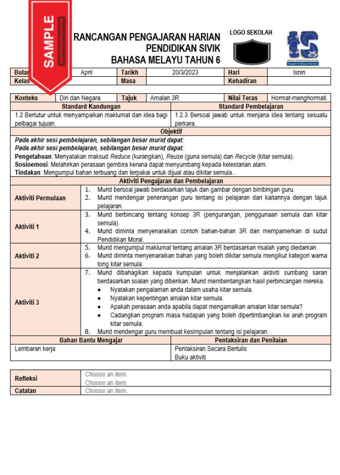 Dalam dunia pendidikan, kesediaan dan akses kepada bahan pengajaran yang terkini adalah kunci keberhasilan dalam melaksanakan pengajaran yang berkualiti. Khususnya dalam mata pelajaran Bahasa Melayu, senarai RPH Bahasa Melayu Tahun 6 yang paling baru memegang peranan penting dalam membantu guru merancang pengajaran yang relevan dan efektif.