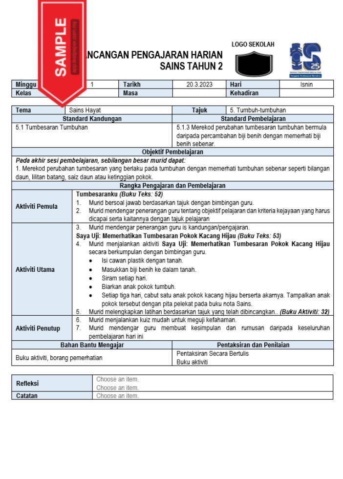 Dalam usaha meningkatkan kualiti pengajaran dan pembelajaran subjek Sains, satu aspek yang penting ialah penyediaan RPH Sains Tahun 2 yang berkualiti. Khususnya dalam mata pelajaran Sains bagi tahun 2, memiliki RPH yang teratur dan berkualiti adalah kunci kejayaan untuk memastikan pengajaran yang berkesan dan pemahaman yang mendalam oleh pelajar.