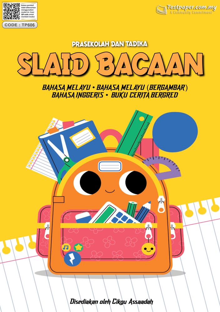 Kagum! Itulah yang admin rasa bila terjumpa modul ini hari ini semasa mencari bahan prasekolah tadi. Slaid Bacaan prasekolah & tadika terbaik pernah admin jumpa! Ya, satu set lengkap semua ada telah dihimpunkan oleh editor iaitu Cikgu Assaadah yang sudah berpengalaman 15 tahun dalam dunia prasekolah ini! Slaid Bacaan prasekolah