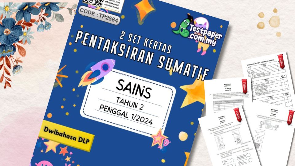 Soalan Ujian Sumatif Sains Tahun 2 Penggal 1 bagi sesi 2024 ini merupakan 1 set soalan pentaksiran sumatif yang sangat baik untuk dijadikan bahan latihan utama anak-anak tahun 2 sama ada semasa di rumah atau di sekolah.
