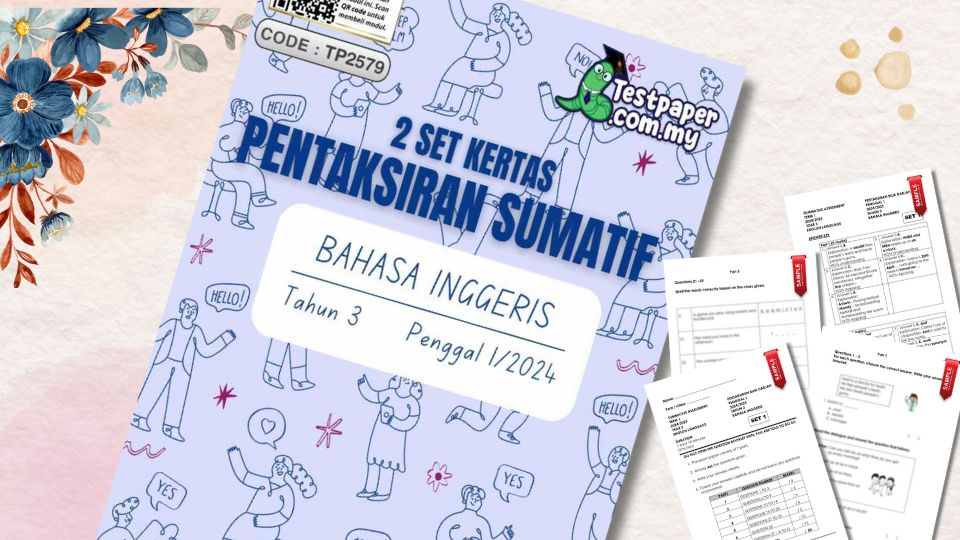 Para guru dan ibubapa yang sedang mencari Soalan Ujian Sumatif English Year 3 bagi penggal 1 ini boleh menghela nafas lega kerana kali ini pihak admin menyediakan 2 set kertas pentaksiran sumatif bahasa inggeris terbaik untuk dijadikan bahan ulangkaji buat anak-anak semua.