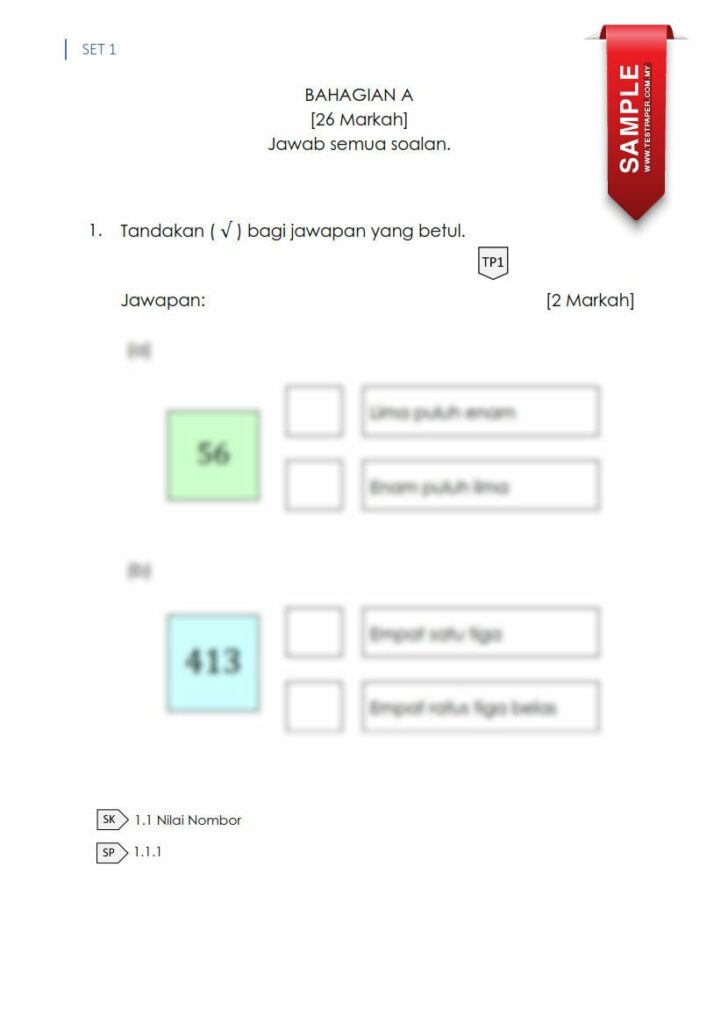 Soalan Ujian Sumatif Matematik Tahun 2 Penggal 1 ini adalah perkongsian kami untuk para guru dan ibubapa yang cakna kepada pendidikan.