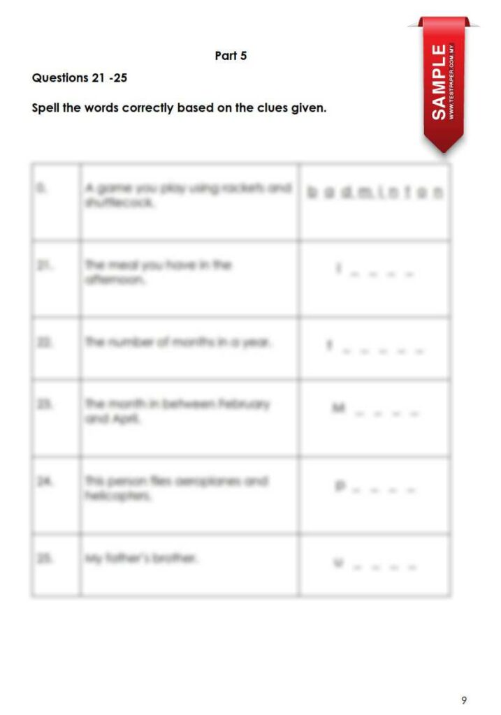 Para guru dan ibubapa yang sedang mencari Soalan Ujian Sumatif English Year 3 bagi penggal 1 ini boleh menghela nafas lega kerana kali ini pihak admin menyediakan 2 set kertas pentaksiran sumatif bahasa inggeris terbaik untuk dijadikan bahan ulangkaji buat anak-anak semua.