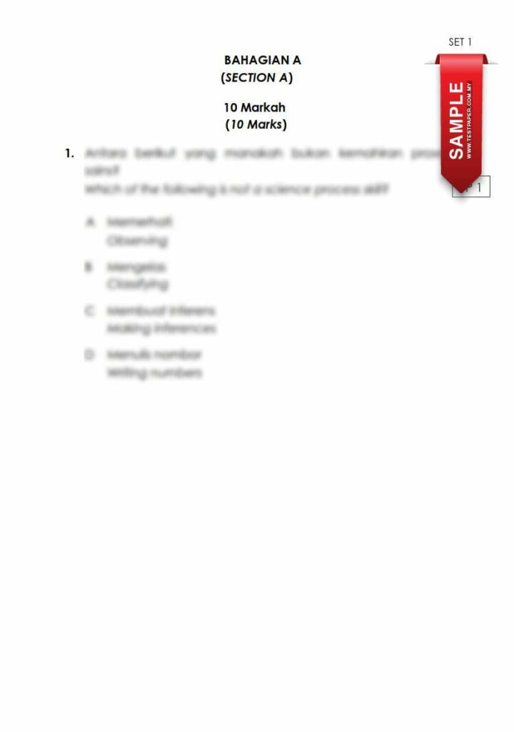 Soalan Ujian Sumatif Sains Tahun 3 merupakan bahan penting dalam menguji tahap kefahaman pembelajaran murid bagi subjek matematik untuk murid tahun 3.