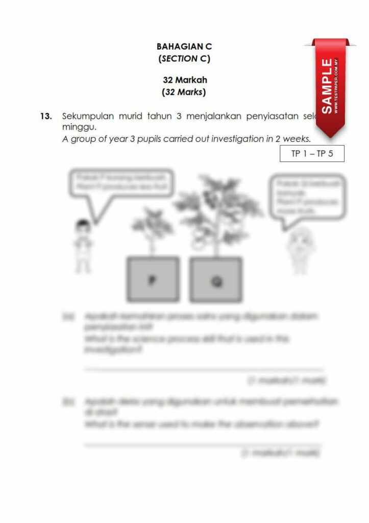 Soalan Ujian Sumatif Sains Tahun 3 merupakan bahan penting dalam menguji tahap kefahaman pembelajaran murid bagi subjek matematik untuk murid tahun 3.