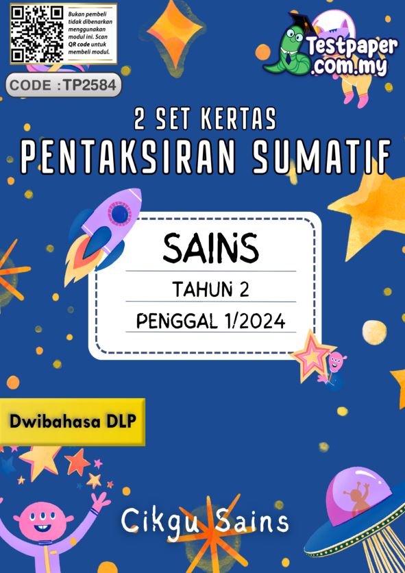 Soalan Ujian Sumatif Sains Tahun 2 Penggal 1 bagi sesi 2024 ini merupakan 1 set soalan pentaksiran sumatif yang sangat baik untuk dijadikan bahan latihan utama anak-anak tahun 2 sama ada semasa di rumah atau di sekolah.
