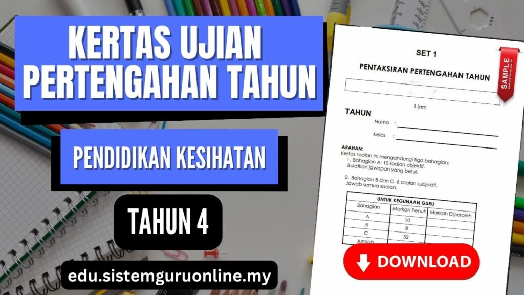 Ujian Pertengahan Tahun Pendidikan Kesihatan Tahun 4 merupakan komponen penting dalam sistem pendidikan, membantu guru menilai tahap pemahaman pelajar terhadap bahan yang diajar sepanjang separuh tahun pertama. Bagi subjek Pendidikan Kesihatan Tahun 4, ujian ini tidak hanya mengukur pengetahuan teoritikal, tetapi juga pemahaman pelajar terhadap amalan kesihatan yang baik dan gaya hidup sihat. Oleh itu, penyediaan bahan ujian yang sesuai dan berkualiti adalah penting untuk memastikan pelajar dapat menunjukkan potensi sebenar mereka, manakala guru dapat menilai keberkesanan pengajaran mereka. Ujian Pertengahan Tahun Pendidikan Kesihatan Tahun 4