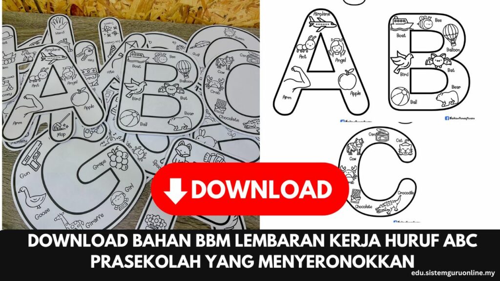 BBM Lembaran Kerja Huruf ABC Prasekolah! Pendidikan awal kanak-kanak merupakan asas penting dalam membentuk perkembangan kognitif dan kreativiti mereka. Salah satu komponen penting dalam pendidikan prasekolah adalah pengenalan kepada huruf dan pembacaan awal. Dalam usaha untuk menyediakan bahan pembelajaran yang efektif dan menarik, terdapat banyak sumber yang boleh dimanfaatkan oleh guru dan ibu bapa. Salah satu sumber yang sangat berguna adalah bahan BBM (Bahan Bantu Mengajar) berupa lembaran kerja huruf ABC. Download Bahan BBM Lembaran Kerja Huruf ABC Prasekolah yang Menyeronokkan