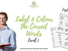 ENGLISH LABLE AND COLOUR THE CORRECT WORDS (LEVEL 1) ENGLISH LABLE AND COLOUR THE CORRECT WORDS (LEVEL 1)
