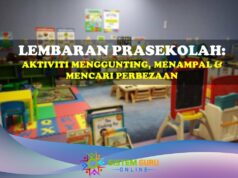 Lembaran Prasekolah: Aktiviti Menggunting, Menampal dan Mencari Perbezaan lembaran prasekolah aktiviti gunting tampal spot difference