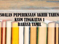 SOALAN PEPERIKSAAN AKHIR TAHUN KSSM TINGKATAN 1 BAHASA TAMIL