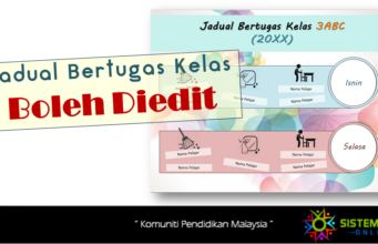 Contoh Jadual Bertugas Kelas yang Boleh Diedit