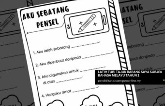 Latih Tubi Tajuk Barang Saya Subjek Bahasa Melayu Tahun 1