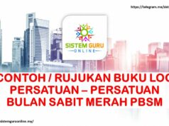 CONTOH / RUJUKAN BUKU LOG PERSATUAN – PERSATUAN BULAN SABIT MERAH PBSM