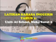Latihan Bahasa Inggeris Tahun 1= Unit: At School, Muka Surat 2 Latihan BI Tahun1 ms 2