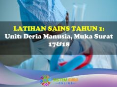 Latihan Sains Tahun 1= Unit: Deria Manusia, Muka Surat 17&18 Latihan Sains Tahun 1 Ms 17&18