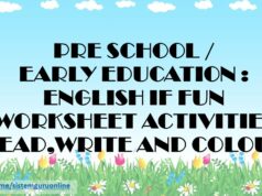 ENGLISH IF FUN (WORKSHEET ACTIVITIES) READ,WRITE AND COLOUR