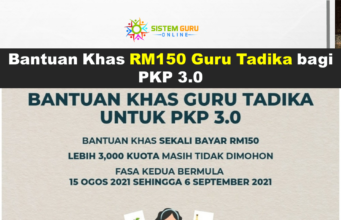 Bantuan Khas RM150 Guru Tadika bagi PKP 3.0