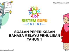 SOALAN PEPERIKSAAN BAHASA MELAYU PENULISAN TAHUN 1