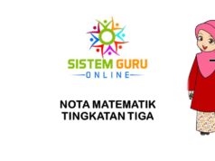 NOTA MATEMATIK TINGKATAN TIGA