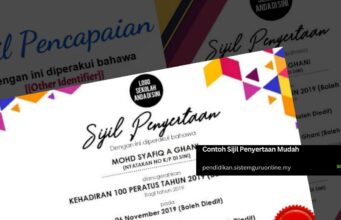Contoh Sijil Penyertaan Mudah