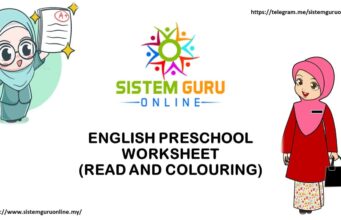 ENGLISH PRESCHOOL WORKSHEET (READ AND COLOURING)