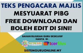 Teks Pengacara Majlis Mesyuarat PIBG Free Download Dan Boleh Edit Di Sini!