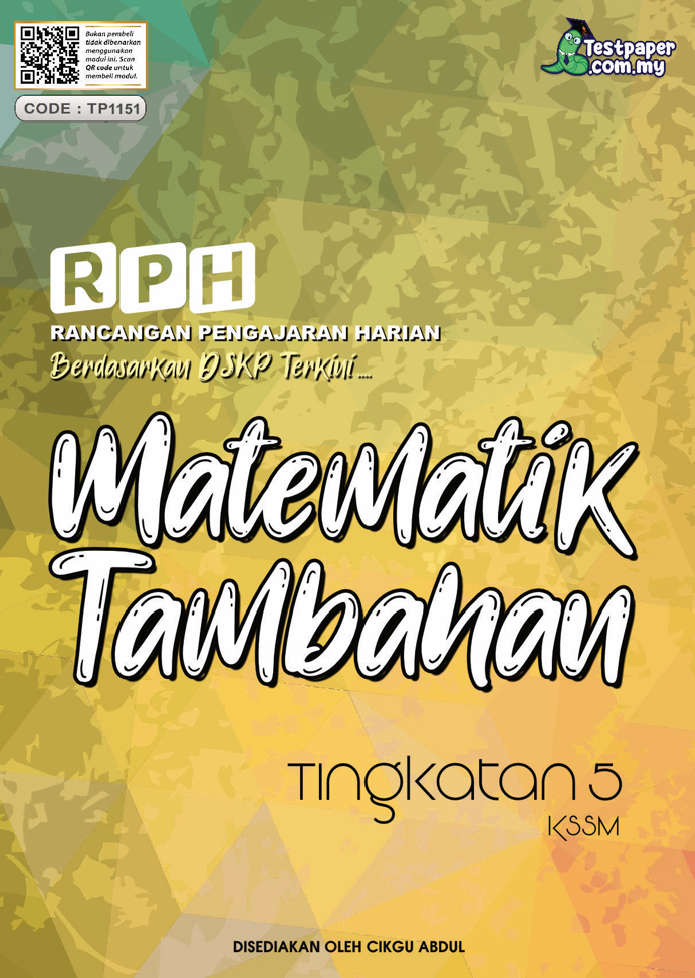 Download Rph Matematik Tambahan Tingkatan 5 Terbaru - Download Rph Rpt 