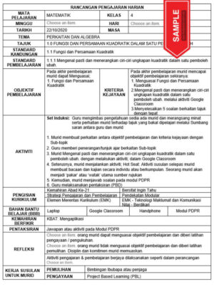 Muat Turun RPH Matematik Tingkatan 4 Guru Sekolah - Download RPH RPT ...