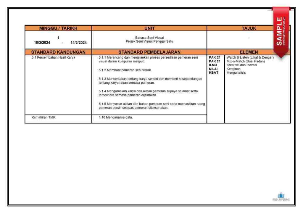 Muat Turun RPH Pendidikan Seni Visual Tahun 6 Terbaru - Download RPH ...