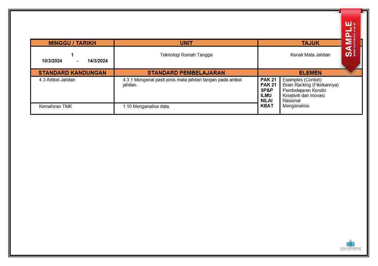 Dapatkan PDF RPH Reka Bentuk Teknologi Tahun 5 - Download RPH RPT ...