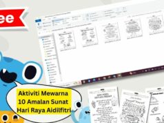 Aktiviti Mewarna 10 Amalan Sunat di Hari Raya Aidilfitri Aktiviti Mewarna 10 Amalan Sunat di Hari Raya Aidilfitri