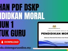 Download PDF Bahan DSKP Pendidikan Moral Tahun 1 Terkini dskp PENDIDIKAN MORAL tahun 1