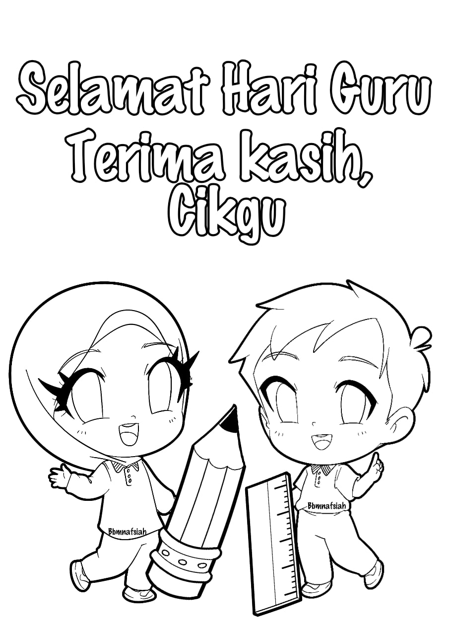 Himpunan Bahan Aktiviti Mewarna Lukisan Hari Guru Untuk Pelajar ...