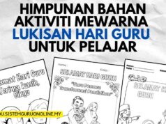 Himpunan Bahan Aktiviti Mewarna Lukisan Hari Guru untuk Pelajar LUKISAN HARI GURU