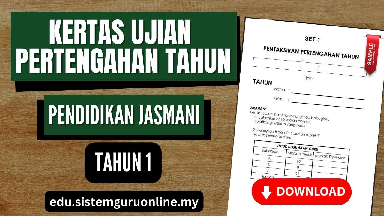 Download Ujian Pertengahan Tahun Pendidikan Jasmani Tahun 1 PDF Sekolah ...