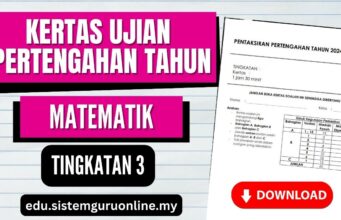 Download Kertas Ujian Pertengahan Tahun Matematik Tingkatan 3 PDF Sekolah Menengah Ujian Pertengahan Tahun Matematik Tingkatan 3